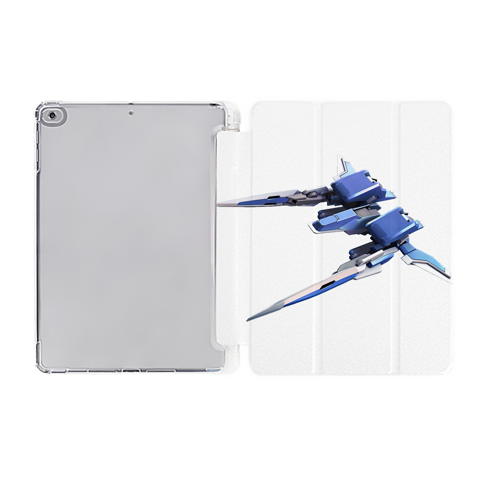 （画像用） 機動戦士ガンダム Mobile Suit Gundam IPad ケース ペン収納付き 三つ折りスタンド PUレザー×シリコン 対応機種9.5/10.5/10.9インチ